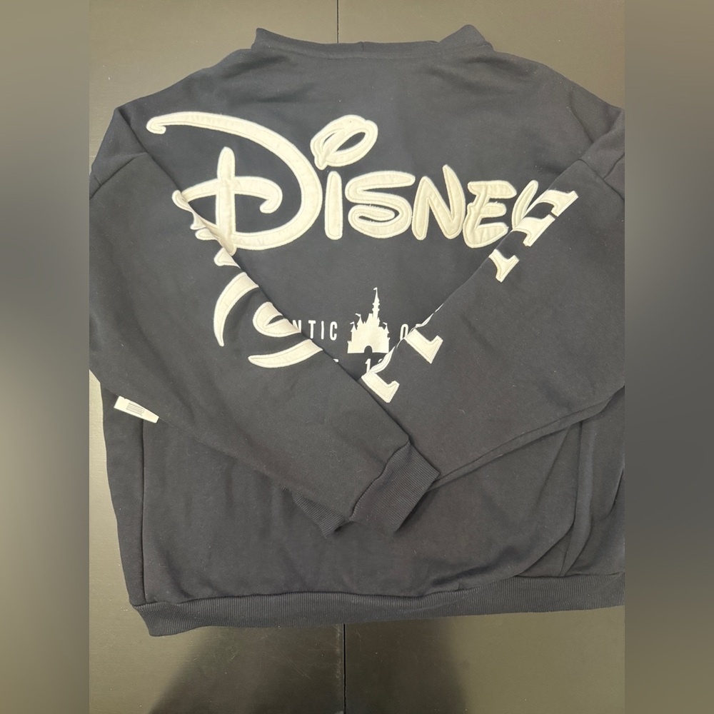 Disney Black Crewneck Sweatshirt with White Logo